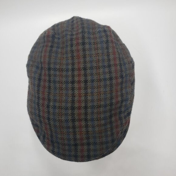 Horka First Class Cashmere Lambs Wool Checkered Newsboy Hat Cap Extra Small - Picture 7 of 12